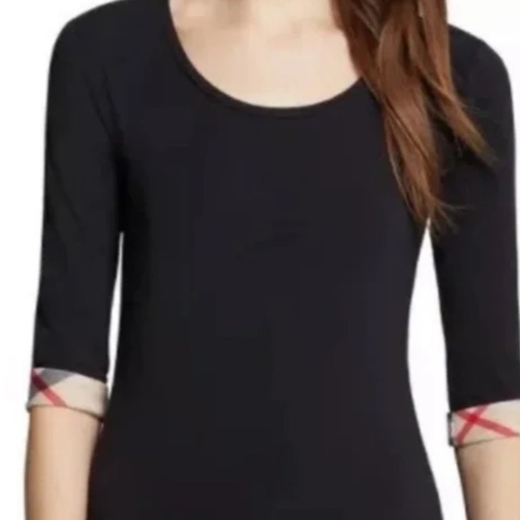 BURBERRY Brit Crew Neck Sz Small Short Sleeve Top - Picture 1 of 9